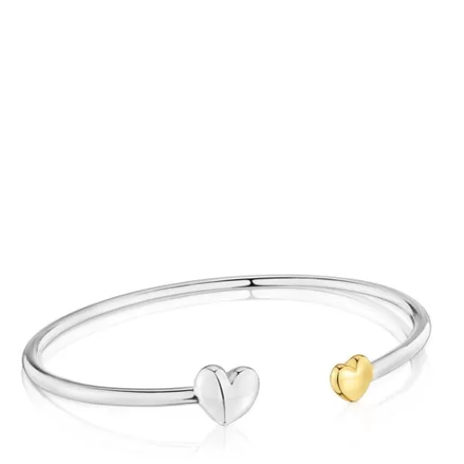 Clearance Two-tone heart Bangle My Other Half Silver Bracelets | Bangle Bracelets