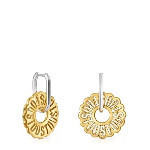 Outlet Two-tone hoop earrings Miranda Silver Earrings | Hoop Earrings