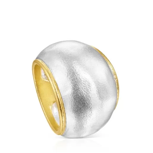 Sale Two-tone Luah domed Ring Silver Rings | Medium Rings