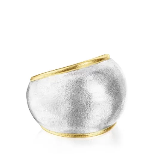 Sale Two-tone Luah domed Ring Silver Rings | Medium Rings