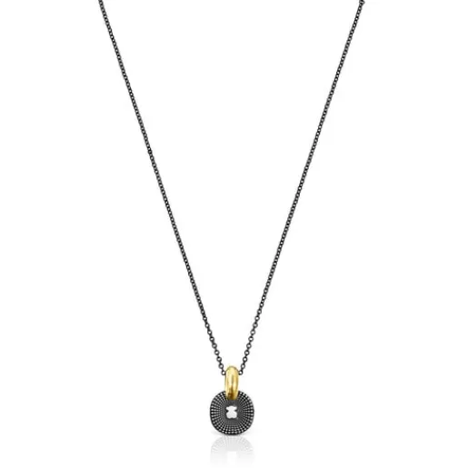 Fashion Two-tone Oursin Necklace Silver Pendants | Short Necklaces