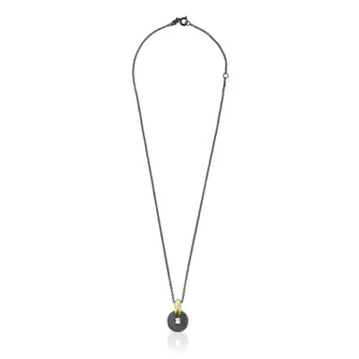 Fashion Two-tone Oursin Necklace Silver Pendants | Short Necklaces