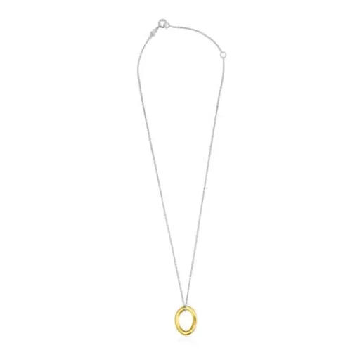 New Two-tone silver vermeil Hav Necklace with ring Silver Necklaces | Short Necklaces