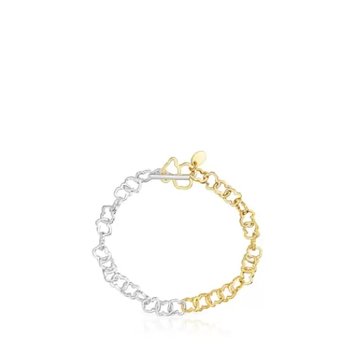 Shop Two-tone Carrusel bear-motif Bracelet Silver Bracelets | Chain Bracelets