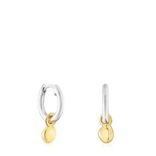 Outlet Two-tone Joy Bits hoop earrings with pendant Silver Earrings | Hoop Earrings