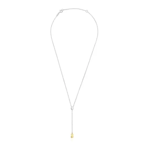 Outlet Two-tone Joy Bits necklace with bear Silver Necklaces | Short Necklaces