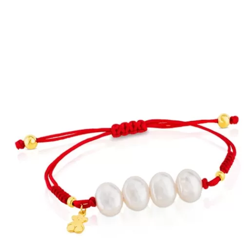 Store Vermeil Silver Nudos Bracelet with pearls Kids Silver Bracelets | Pearl Bracelets