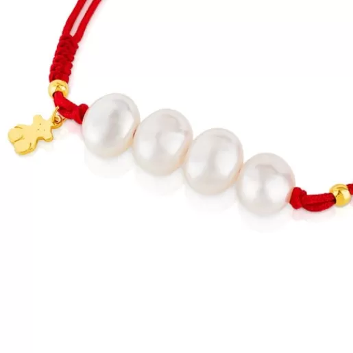 Store Vermeil Silver Nudos Bracelet with pearls Kids Silver Bracelets | Pearl Bracelets