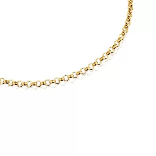 Shop Vermeil Hold Choker 42cm. Silver Necklaces