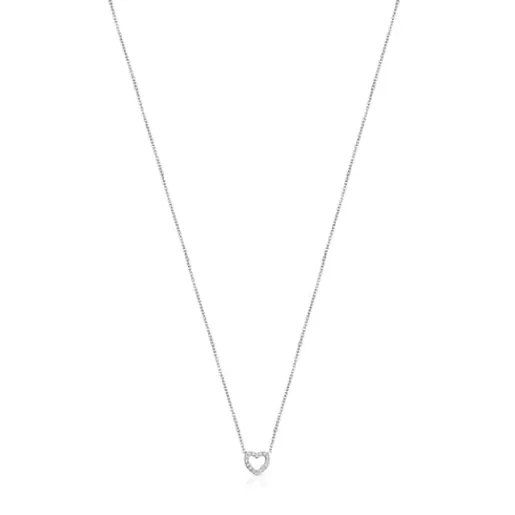 Best White Gold Les Classiques heart Necklace with Diamonds Short Necklaces