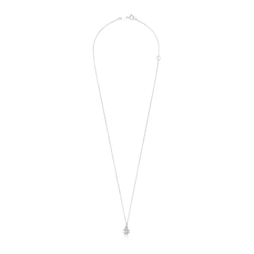 Clearance White gold Les Classiques Necklace with medium Diamond rosette Gold Necklaces | Short Necklaces