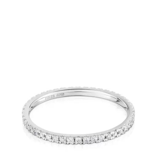 Store White gold Ring Wedding band with diamond Les Classiques 分类为空 | Diamond Rings