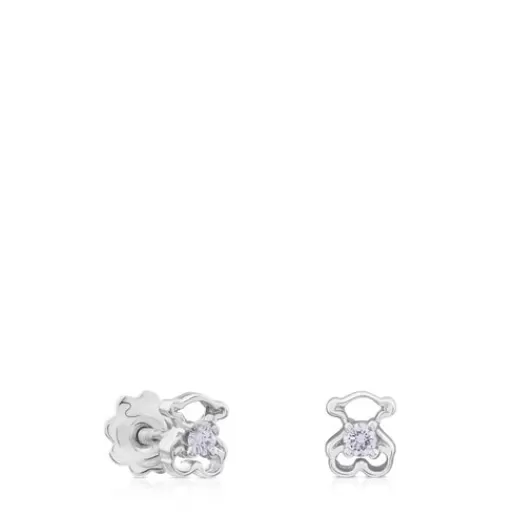 Best White Gold Silueta Earrings with Diamonds Small Earrings