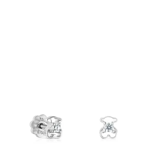 Cheap White gold Silueta earrings with diamonds Small Earrings