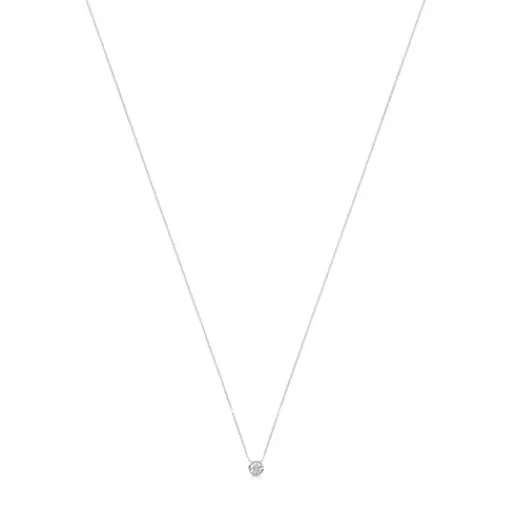 Best Sale White Gold Boca Osos Necklace with Diamonds 0.10ct Gold Necklaces | Short Necklaces