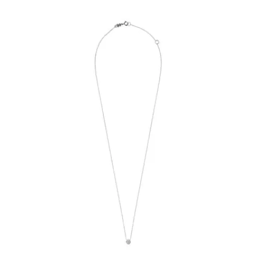 Best Sale White Gold Boca Osos Necklace with Diamonds 0.10ct Gold Necklaces | Short Necklaces