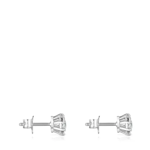 Fashion White Gold Les Classiques Earrings with Diamonds. 0,31ct. Small Earrings