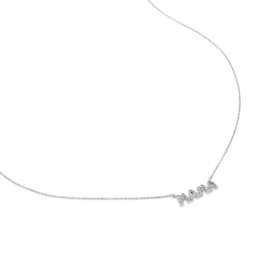 Cheap White Gold Mama Necklace with Diamond Gold Necklaces | Short Necklaces