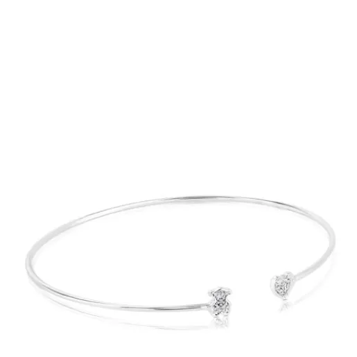 Hot White Gold Puppies Bracelet with Diamonds Gold Bracelets | Bangle Bracelets