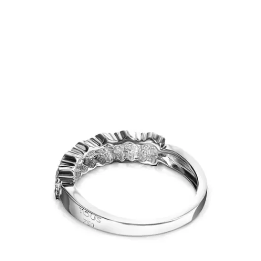 Flash Sale White Gold Puppies Ring with Diamonds 0.08ct 分类为空 | Diamond Rings