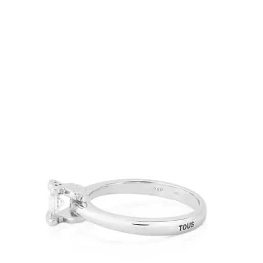 Hot White Gold Sweet Diamonds Ring with Diamond Bear motif 分类为空 | Diamond Rings