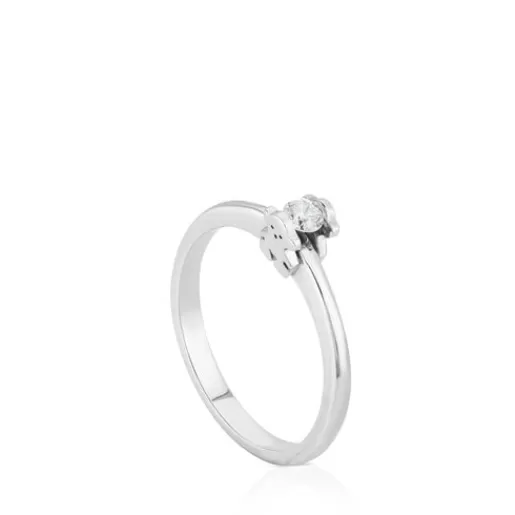 Store White Gold Sweet Diamonds Ring with Diamonds 0.10ct 分类为空 | Diamond Rings