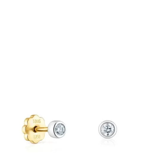 Flash Sale Yellow and White Gold Diamonds earrings Kids Small Earrings | Jewelry